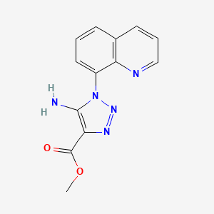 molecular formula C13H11N5O2 B7817047 methyl 5-amino-1-(8-quinolyl)-1H-1,2,3-triazole-4-carboxylate CAS No. 948007-71-4