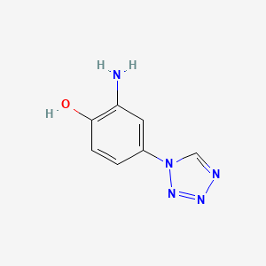 molecular formula C7H7N5O B7817049 2-amino-4-(1H-tetrazol-1-yl)phenol CAS No. 948007-75-8