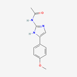molecular formula C12H13N3O2 B7817057 N-[5-(4-methoxyphenyl)-1H-imidazol-2-yl]acetamide CAS No. 160041-67-8