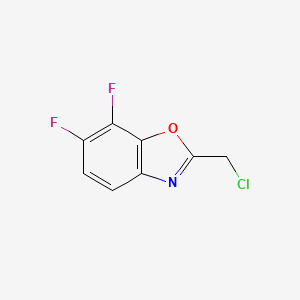 molecular formula C8H4ClF2NO B7817065 2-(Chloromethyl)-6,7-difluorobenzoxazole 