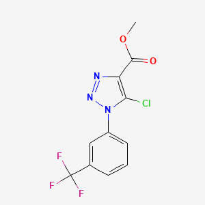 molecular formula C11H7ClF3N3O2 B7817075 methyl 5-chloro-1-[3-(trifluoromethyl)phenyl]-1H-1,2,3-triazole-4-carboxylate CAS No. 948007-85-0