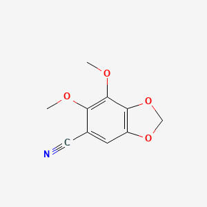 molecular formula C10H9NO4 B7817107 6,7-Dimethoxy-1,3-benzodioxole-5-carbonitrile 