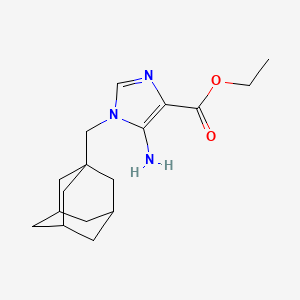 molecular formula C17H25N3O2 B7817181 Ethyl 1-(1-adamantylmethyl)-5-amino-1H-imidazole-4-carboxylate 