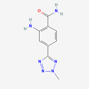 molecular formula C9H10N6O B7817184 2-Amino-4-(2-methyl-1,2,3,4-tetrazol-5-yl)benzamide 