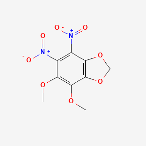 molecular formula C9H8N2O8 B7817193 4,5-Dimethoxy-6,7-dinitro-1,3-benzodioxole 