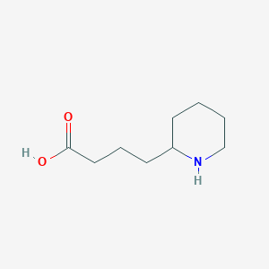 molecular formula C9H17NO2 B7817196 4-(Piperidin-2-yl)butanoic acid 