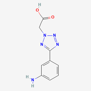 molecular formula C9H9N5O2 B7817209 [5-(3-aminophenyl)-2H-tetrazol-2-yl]acetic acid 