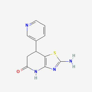 molecular formula C11H10N4OS B7817244 2-amino-7-(pyridin-3-yl)-6,7-dihydro[1,3]thiazolo[4,5-b]pyridin-5(4H)-one 