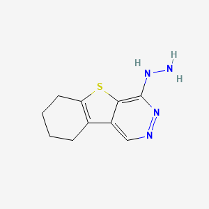 molecular formula C10H12N4S B7817249 4-Hydrazino-6,7,8,9-tetrahydro[1]benzothieno[2,3-d]pyridazine 
