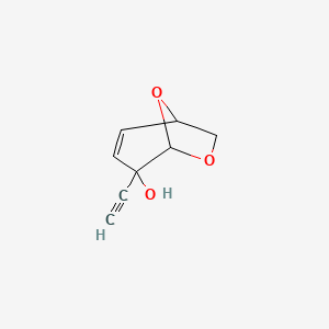 molecular formula C8H8O3 B7817256 4-Ethynyl-6,8-dioxabicyclo[3.2.1]oct-2-en-4-ol 