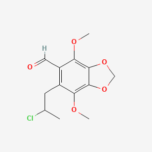 6-(2-Chloropropyl)-4,7-dimethoxy-1,3-benzodioxole-5-carbaldehyde