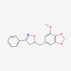 5-[(7-Methoxy-1,3-benzodioxol-5-yl)methyl]-3-phenyl-4,5-dihydroisoxazole