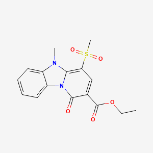 Ethyl 5-methyl-4-(methylsulfonyl)-1-oxo-1,5-dihydropyrido[1,2-a]benzimidazole-2-carboxylate