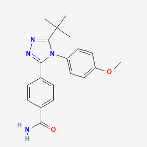 4-[5-tert-butyl-4-(4-methoxyphenyl)-4H-1,2,4-triazol-3-yl]benzamide