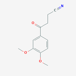 molecular formula C12H13NO3 B7817357 4-(3,4-Dimethoxyphenyl)-4-oxobutanenitrile 