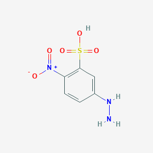molecular formula C6H7N3O5S B7817389 5-Hydrazinyl-2-nitrobenzenesulfonic acid 
