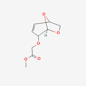 molecular formula C9H12O5 B7817399 methyl 2-[[(5R)-6,8-dioxabicyclo[3.2.1]oct-2-en-4-yl]oxy]acetate 