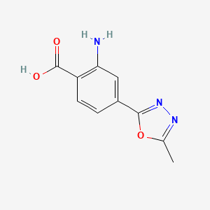 2-Amino-4-(5-methyl-1,3,4-oxadiazol-2-yl)benzoic acid