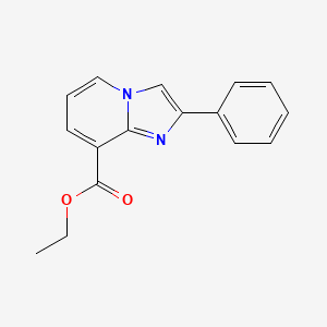 molecular formula C16H14N2O2 B7817466 Ethyl 2-phenylimidazo[1,2-a]pyridine-8-carboxylate 