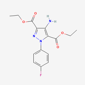 diethyl 4-amino-1-(4-fluorophenyl)-1H-pyrazole-3,5-dicarboxylate