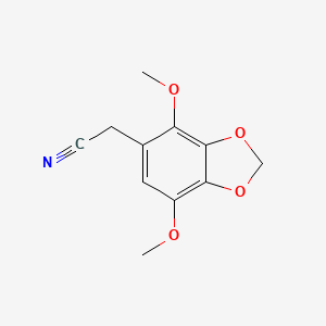 molecular formula C11H11NO4 B7817539 2-(4,7-Dimethoxy-2H-1,3-benzodioxol-5-yl)acetonitrile 