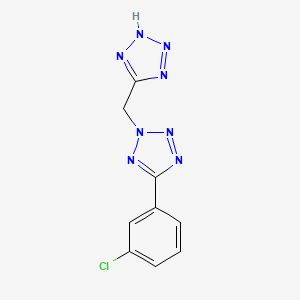 5-(3-Chlorophenyl)-2-(1H-1,2,3,4-tetrazol-5-ylmethyl)-1,2,3,4-tetrazole