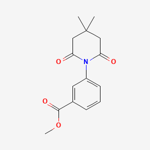 molecular formula C15H17NO4 B7817588 Methyl 3-(4,4-dimethyl-2,6-dioxopiperidin-1-yl)benzoate 