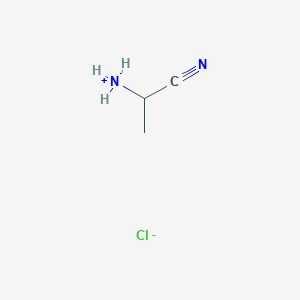 molecular formula C3H7ClN2 B7817624 1-Cyanoethylazanium;chloride 