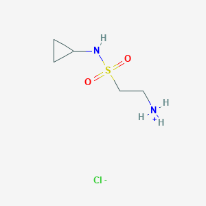 molecular formula C5H13ClN2O2S B7817630 2-(Cyclopropylsulfamoyl)ethylazanium;chloride 