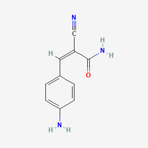 molecular formula C10H9N3O B7817652 (Z)-3-(4-aminophenyl)-2-cyanoprop-2-enamide 