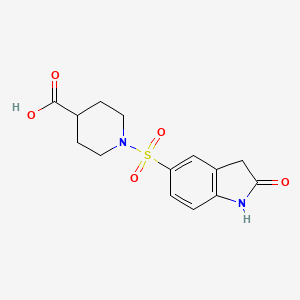 1-[(2-Oxo-2,3-dihydro-1h-indol-5-yl)sulfonyl]piperidine-4-carboxylic acid