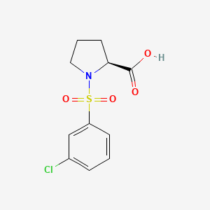 molecular formula C11H12ClNO4S B7817693 1-(3-Chlorophenylsulfonyl)-L-proline 
