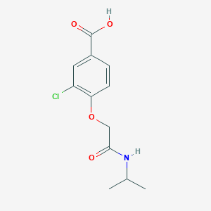 molecular formula C12H14ClNO4 B7817706 3-Chloro-4-(2-(isopropylamino)-2-oxoethoxy)benzoic acid 