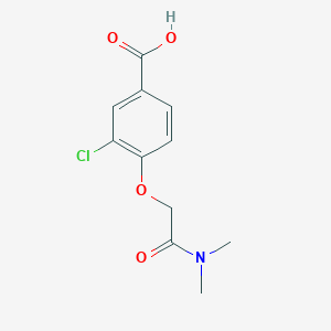 molecular formula C11H12ClNO4 B7817726 3-Chloro-4-(2-(dimethylamino)-2-oxoethoxy)benzoic acid 