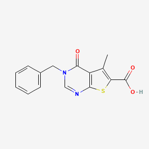 3-Benzyl-5-methyl-4-oxo-3,4-dihydrothieno[2,3-d]pyrimidine-6-carboxylic acid