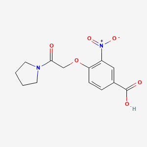 molecular formula C13H14N2O6 B7817760 3-Nitro-4-(2-oxo-2-pyrrolidin-1-ylethoxy)benzoic acid 