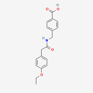 molecular formula C18H19NO4 B7817771 4-{[2-(4-Ethoxyphenyl)acetamido]methyl}benzoic acid 