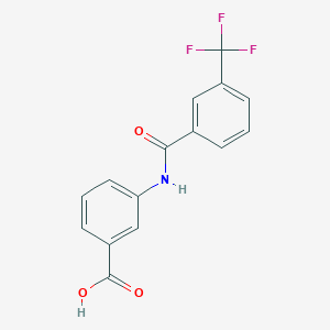 molecular formula C15H10F3NO3 B7817781 3-(3-(Trifluoromethyl)Benzamido)Benzoic Acid 