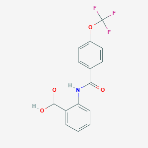 molecular formula C15H10F3NO4 B7817792 2-(4-(Trifluoromethoxy)benzamido)benzoic acid 