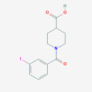 molecular formula C13H14INO3 B7817800 1-(3-Iodobenzoyl)piperidine-4-carboxylic acid 