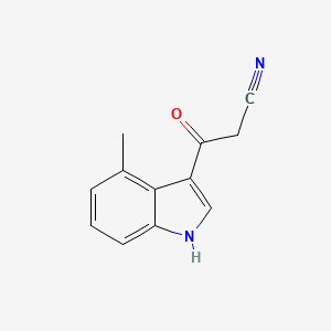 molecular formula C12H10N2O B7817830 3-(4-methyl-1H-indol-3-yl)-3-oxopropanenitrile 