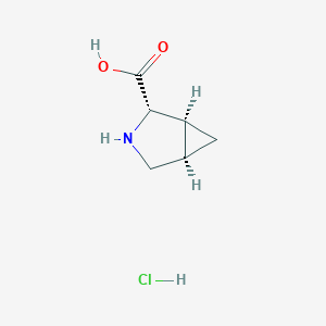 molecular formula C6H10ClNO2 B7817833 3-Azabicyclo[3.1.0]hexane-2-carboxylic acid, hydrochloride (1:1), (1S,2S,5R)- CAS No. 33294-82-5