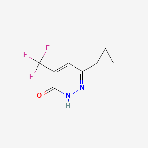 molecular formula C8H7F3N2O B7817851 6-Cyclopropyl-4-(trifluoromethyl)-2,3-dihydropyridazin-3-one 