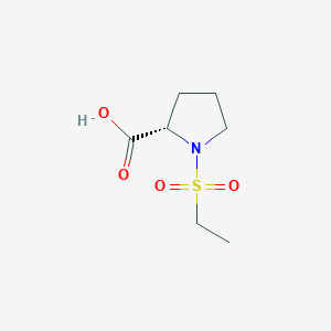 molecular formula C7H13NO4S B7817901 (2S)-1-ethylsulfonylpyrrolidine-2-carboxylic acid 