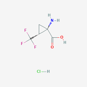(1s,2r)-1-Amino-2-(trifluoromethyl)cyclopropane-1-carboxylic acid hydrochloride