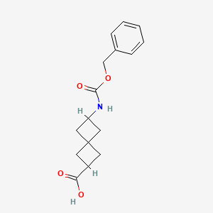 molecular formula C16H19NO4 B7817914 6-{[(Benzyloxy)carbonyl]amino}spiro[3.3]heptane-2-carboxylic acid 