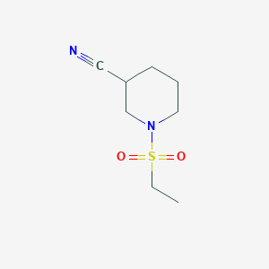 molecular formula C8H14N2O2S B7817918 1-(Ethanesulfonyl)piperidine-3-carbonitrile 
