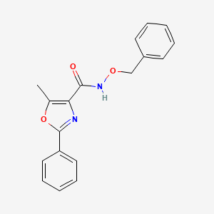 molecular formula C18H16N2O3 B7817936 N-(benzyloxy)-5-methyl-2-phenyl-1,3-oxazole-4-carboxamide 