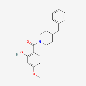 molecular formula C20H23NO3 B7817946 2-(4-Benzylpiperidine-1-carbonyl)-5-methoxyphenol 