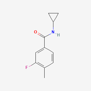 molecular formula C11H12FNO B7817956 N-cyclopropyl-3-fluoro-4-methylbenzamide 